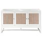 James Martin Vanities Athens 60" Single Bathroom Vanity in Glossy White with 3 cm White Zeus Quartz Top and Rectangular Sink, , large