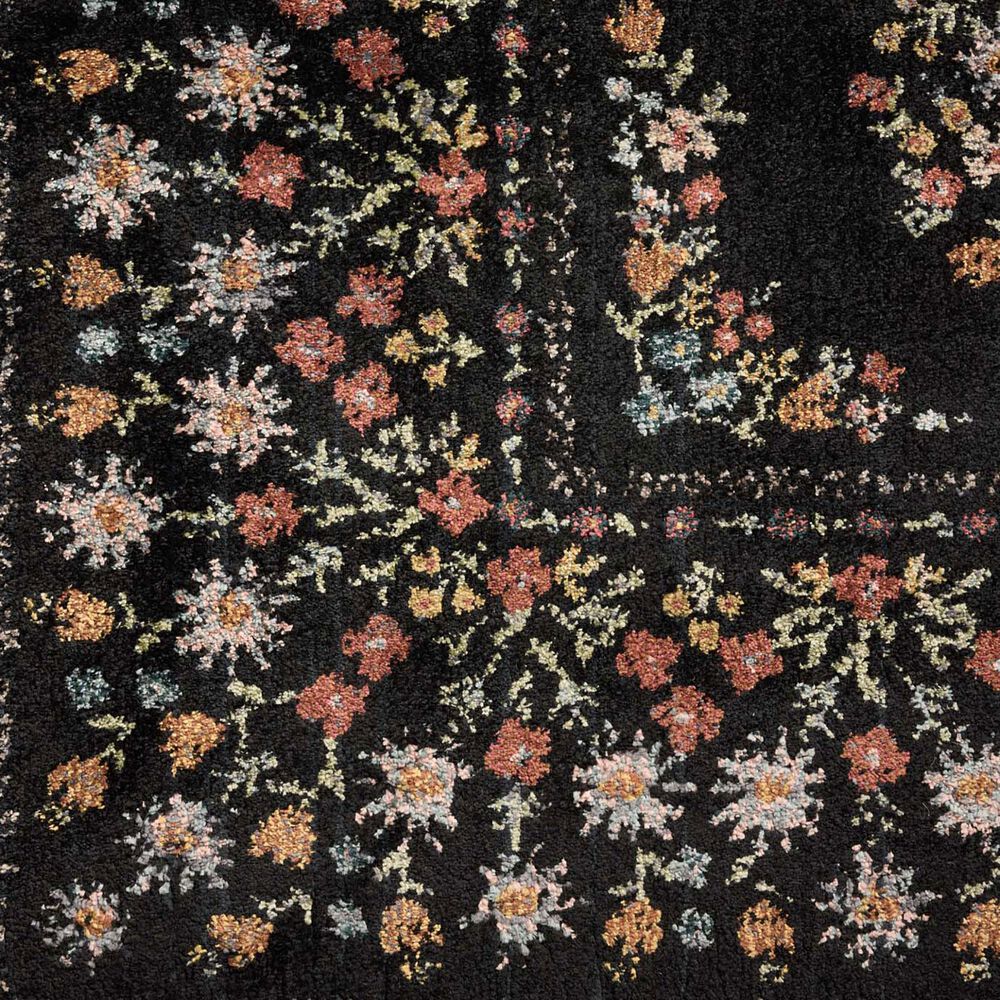 Rifle Paper Co Laurel Eleanor 2&#39;8&quot; x 4&#39; Black Area Rug, , large