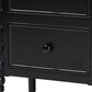 Baxton Studio Malinda 2-Drawer End Table with Spindle Legs in Black, , large