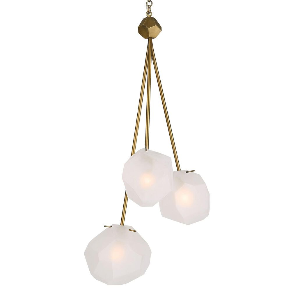 Uttermost Geodesic 3-Light Pendant in Antique Brass, , large
