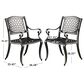Hearth and Haven Cayman Outdoor Dining Chair in Black (Set of 2), , large