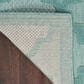 Nourison Easy Care 2" x 4" Aqua and Teal Indoor/Outdoor Area Rug, , large