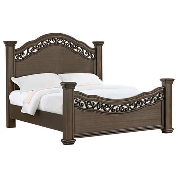 Mayberry Hill Brunswick King Poster Bed in Mahogany, , large