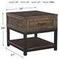 Ashley Johurst Rectangular End Table in Grayish Brown and Black, , large