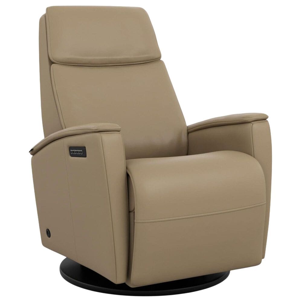 Fjords Crown Small Power Swivel Recliner in Tan, , large