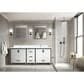 Lexora Home Ziva 80" Double Bathroom Vanity in White with 2 cm White Quartz Top and Rectangular Sinks, , large