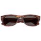 Rayban Glasses Mega Wayfarer II Sunglasses with Dark Grey Lenses in Polished Striped Havana, , large