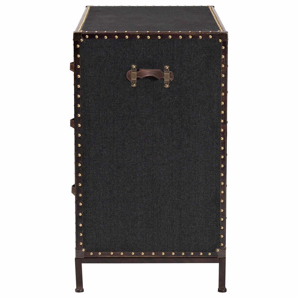 Baxton Studio Benton 4-Drawer Storage Cabinet in Black, , large