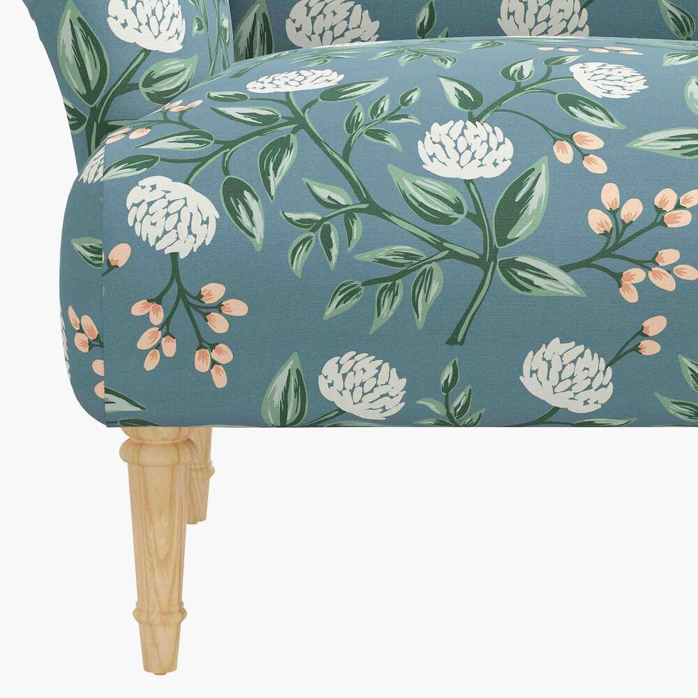 Rifle Paper Co Crafted by Cloth and Company Bristol Chair in Peonies Emerald, , large