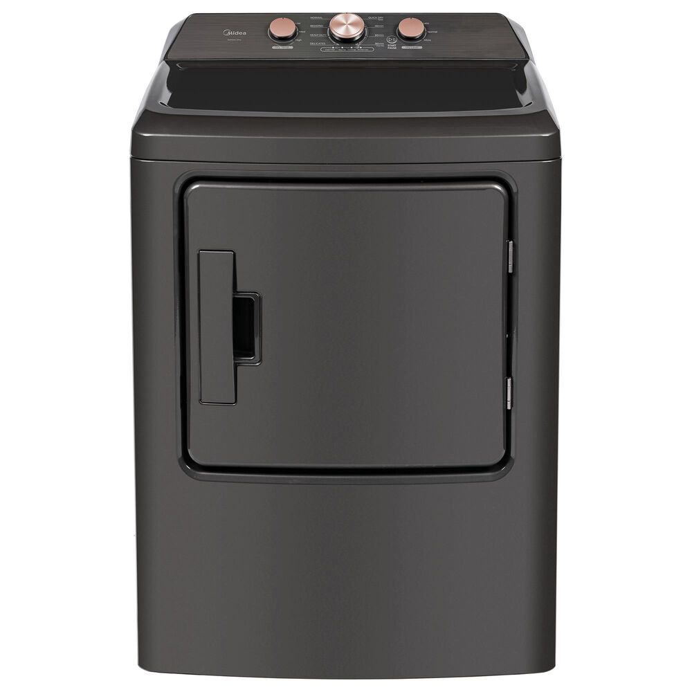 Midea 4.1 Cu. Ft. Top Load Washer and 7 Cu. Ft. Electric Dryer Laundry Pair in Metallic Grey, , large