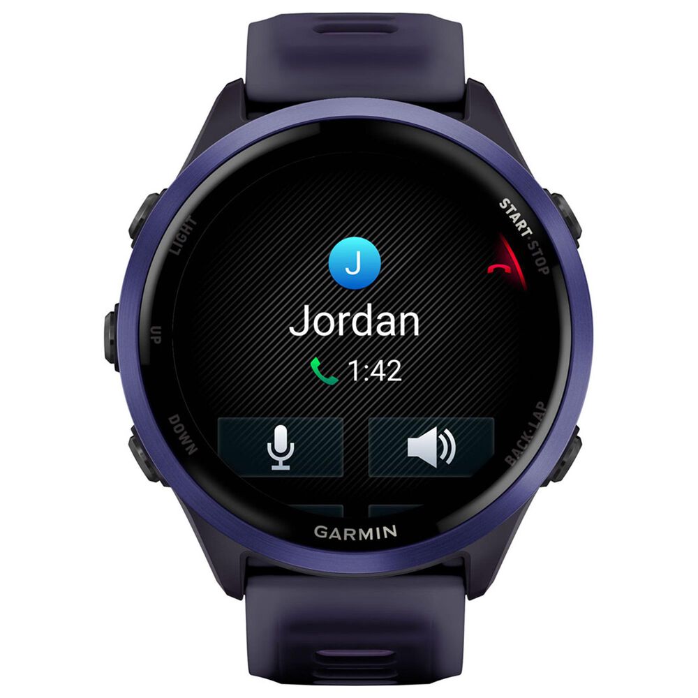 Garmin Forerunner 570 47mm Indigo Aluminum Case with Translucent Imperial Purple Band, , large