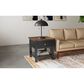 A-America Stormy Ridge End Table in Chickory and Slate Black, , large