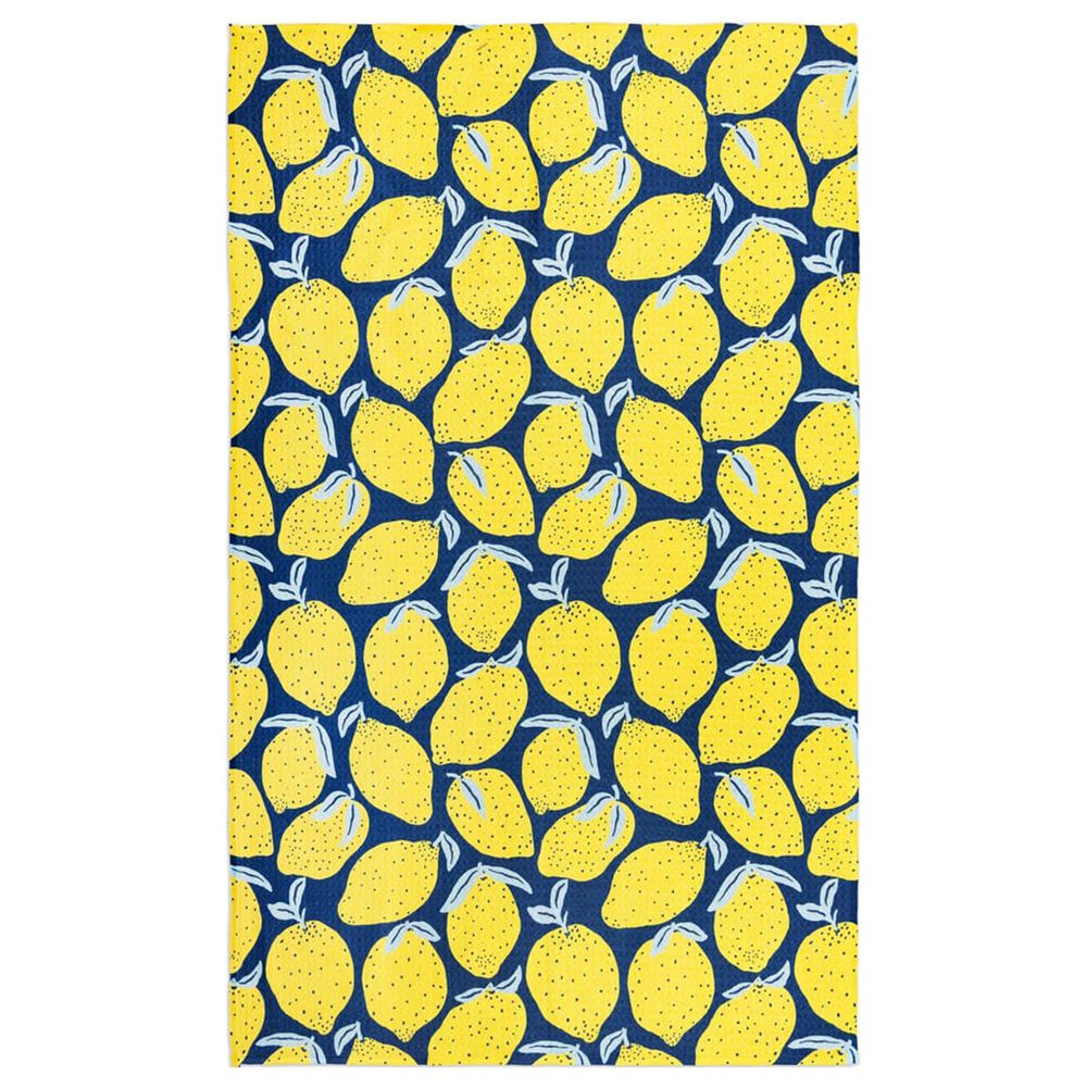 MuKitchen Vibe Dish Towel in Lemons and Blue, , large