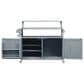 HOMLUX 53" Outdoor Kitchen Island in Grey Blue and Stainless Steel, , large