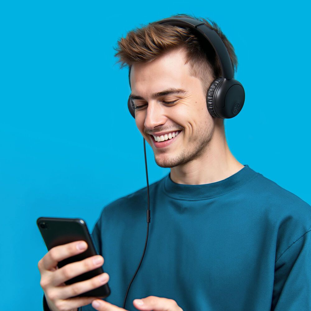JLab Studio 2 Wired On-Ear Headphones in Black, , large