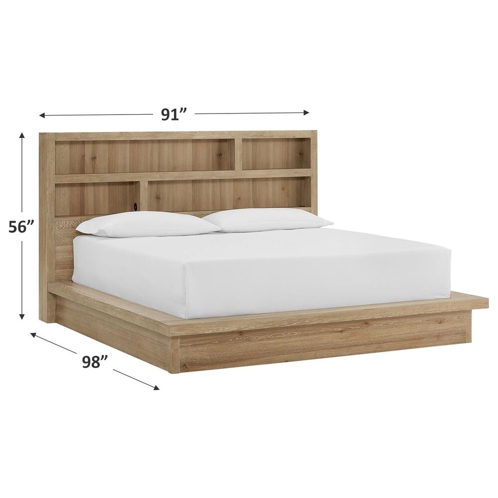 Riva Ridge Modern Loft King Platform Bed in Khaki, , large