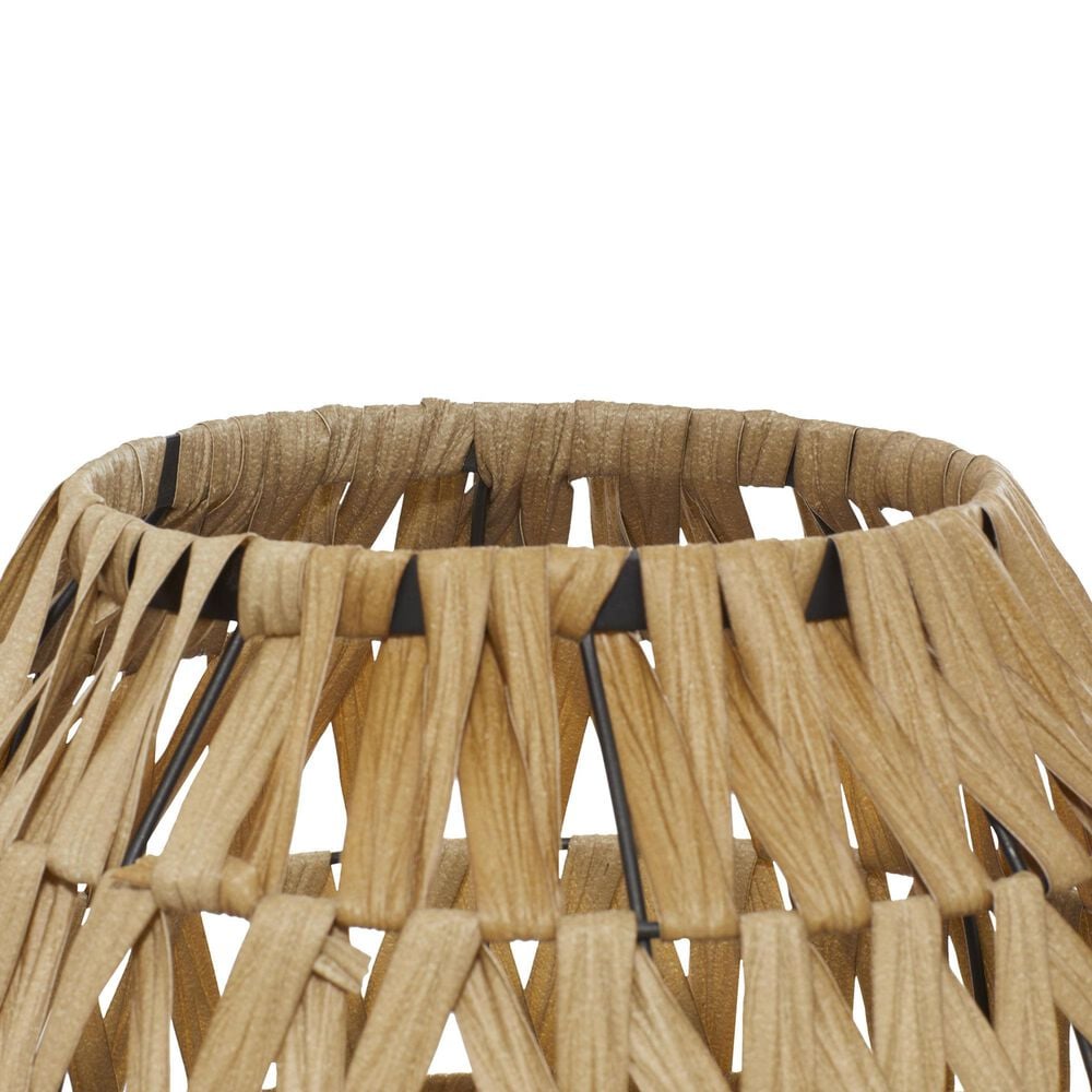 Maple and Jade Plastic Rattan Handmade Decorative Vase in Brown and Black, , large
