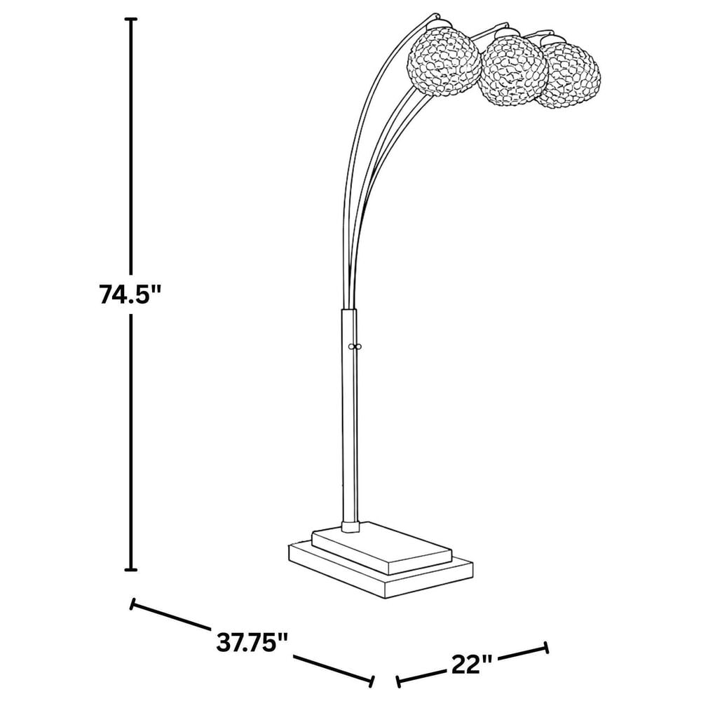 Grandview Gallery Willow Floor Lamp in Polished Nickel and White, , large