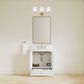 37B Claudine 30" Single Bathroom Vanity in Bright White with Glossy White Composite Stone Top and Backsplash, , large