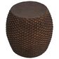 Hearth and Haven Outdoor Faux Rattan Side Table with Basket Weave Pattern in Brown, , large