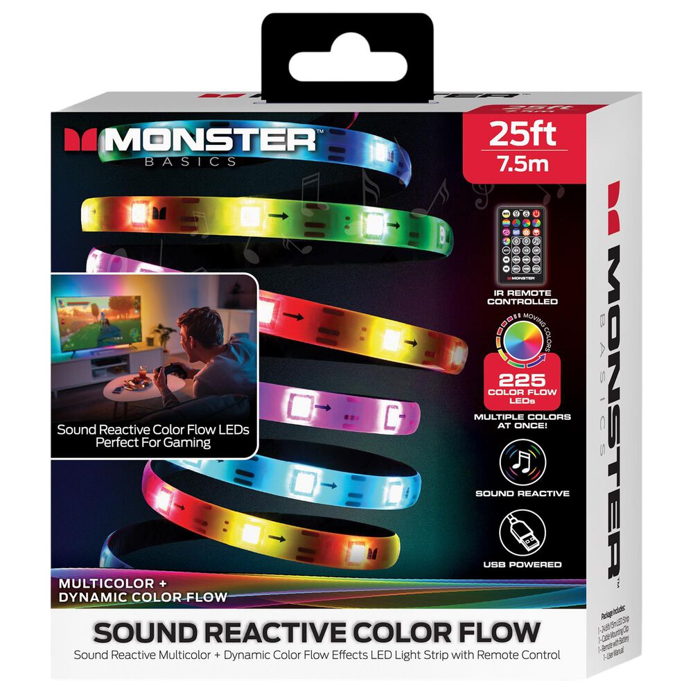 Monster Illuminessence 25 Ft. Smart RGB LED Light Strip with Remote Control in Multicolor, , large