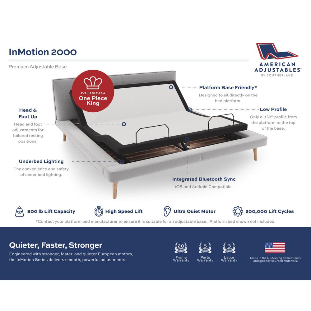 Southerland InMotion 2000 King Adjustable Base, , large