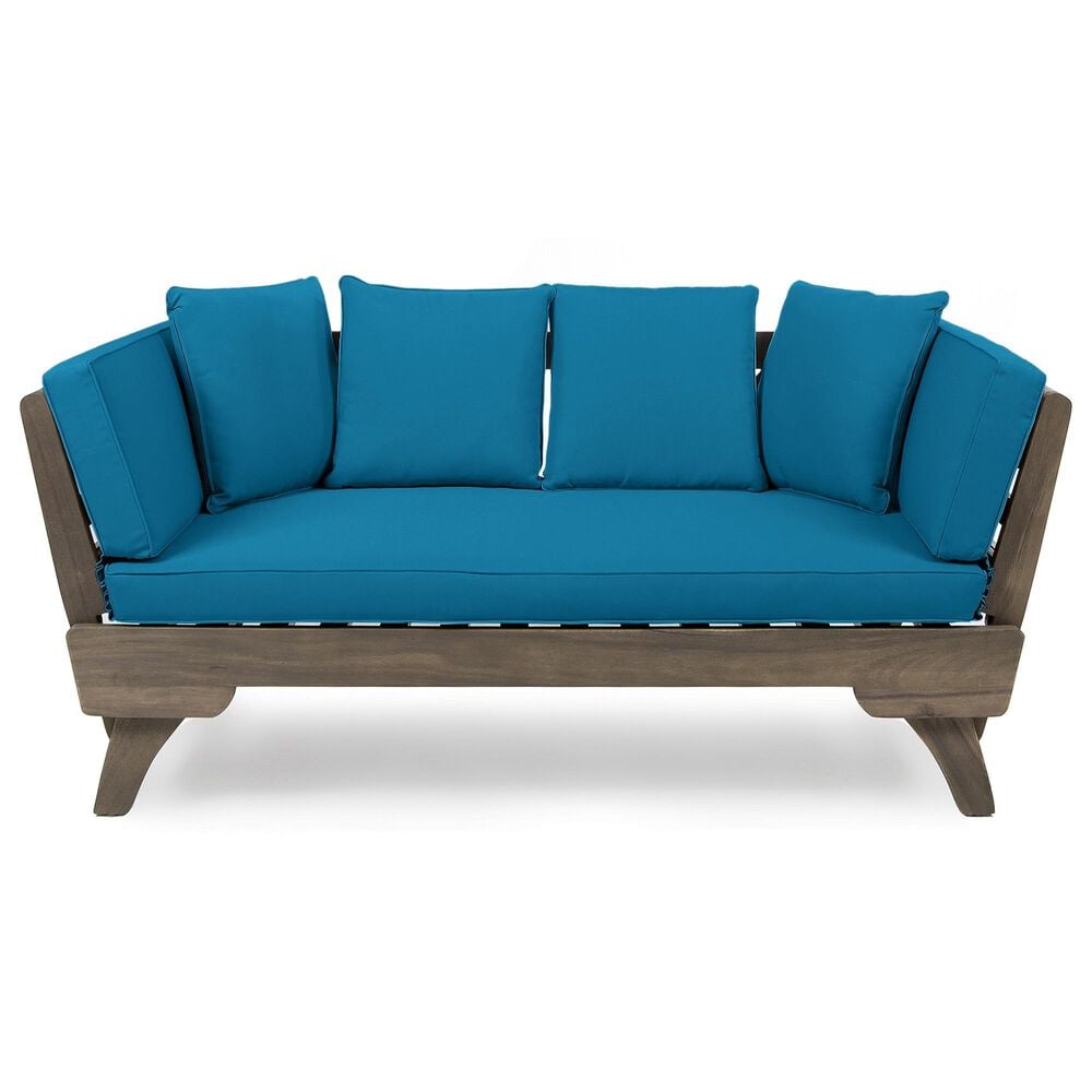 Hearth and Haven Ottavio Outdoor Sofa Daybed in Dark Teal, , large