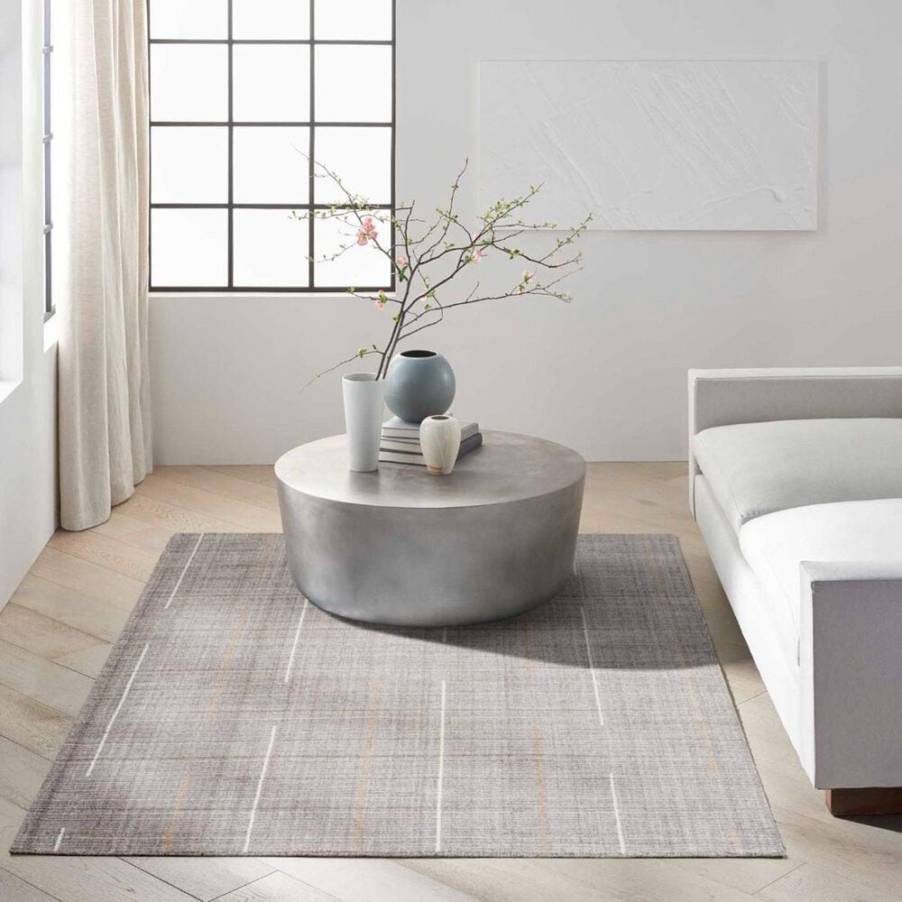 Nourison Architectura Grey 5&#39;3&quot; x 7&#39;3&quot; Area Rug, , large