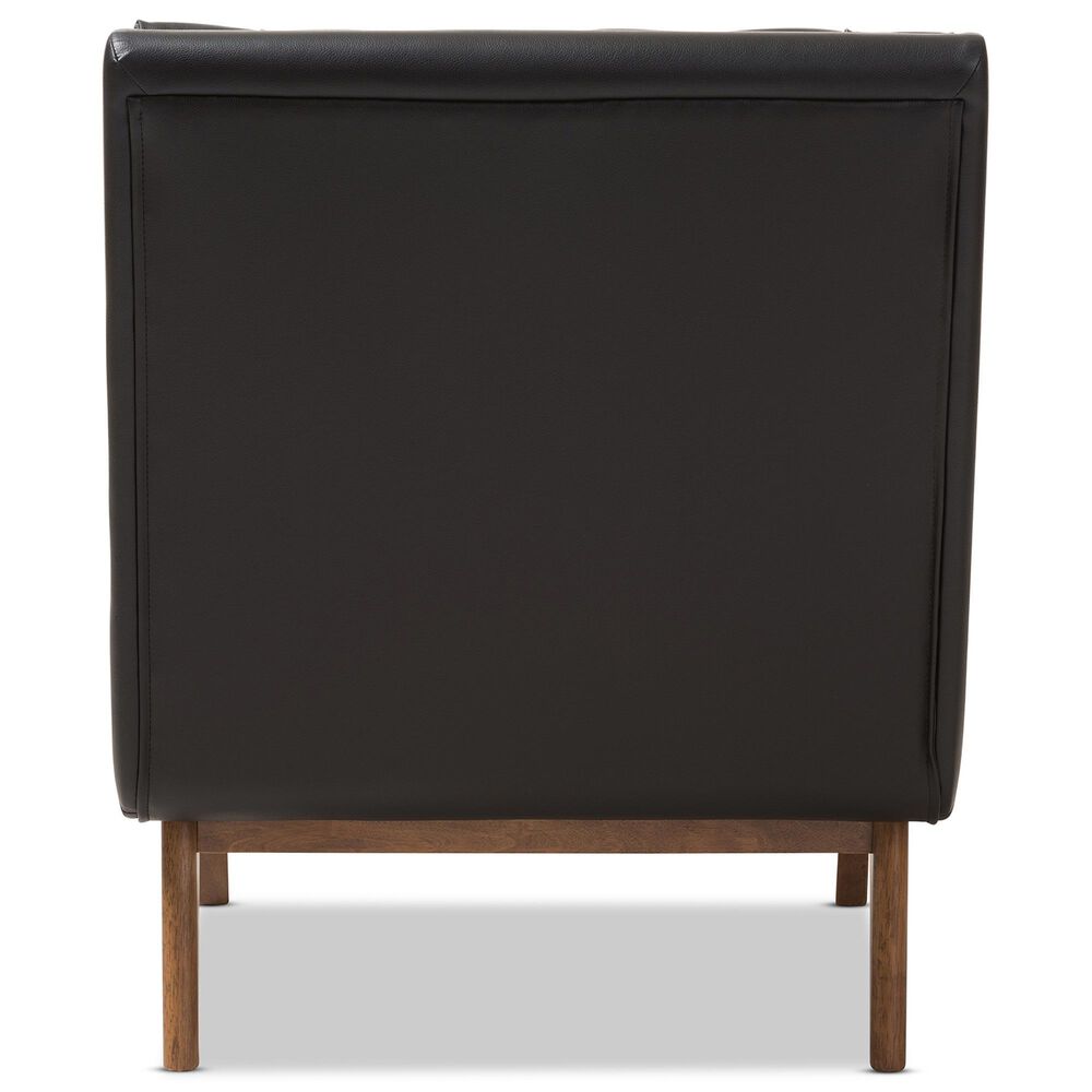 Baxton Studio Annetha Lounge Chair in Black, , large