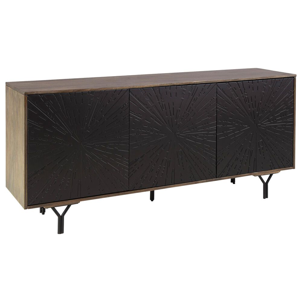Ashley Lavinmont Accent Cabinet in Gray-Brown, Deep Brown and Black, , large