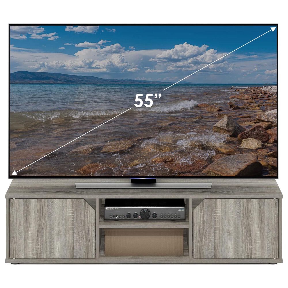 HOMLUX 47.2" TV Stand with 2-Door in French Oak, , large