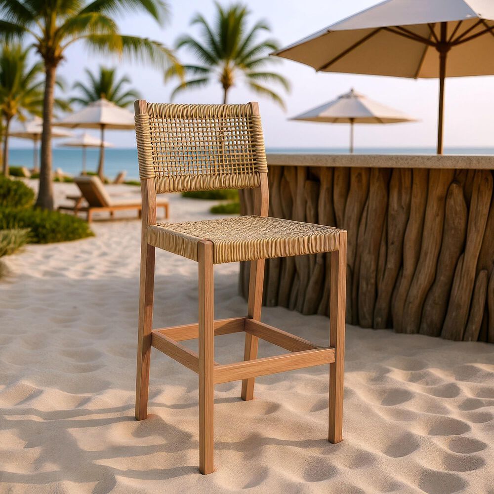 Zuo Modern Corde Patio Barstool in Beige, , large