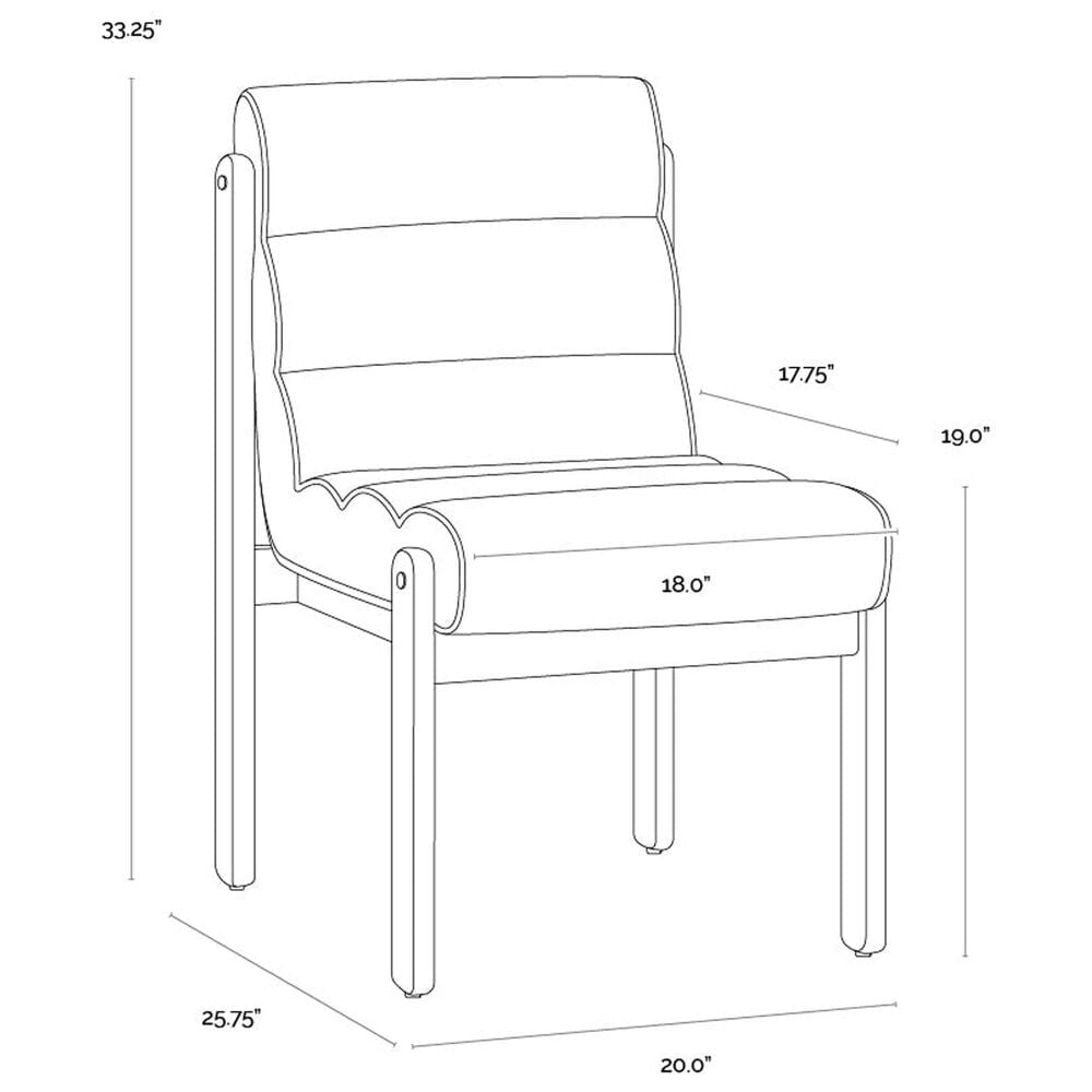 37B Bertie Dining Side Chair in Warm Brown, , large