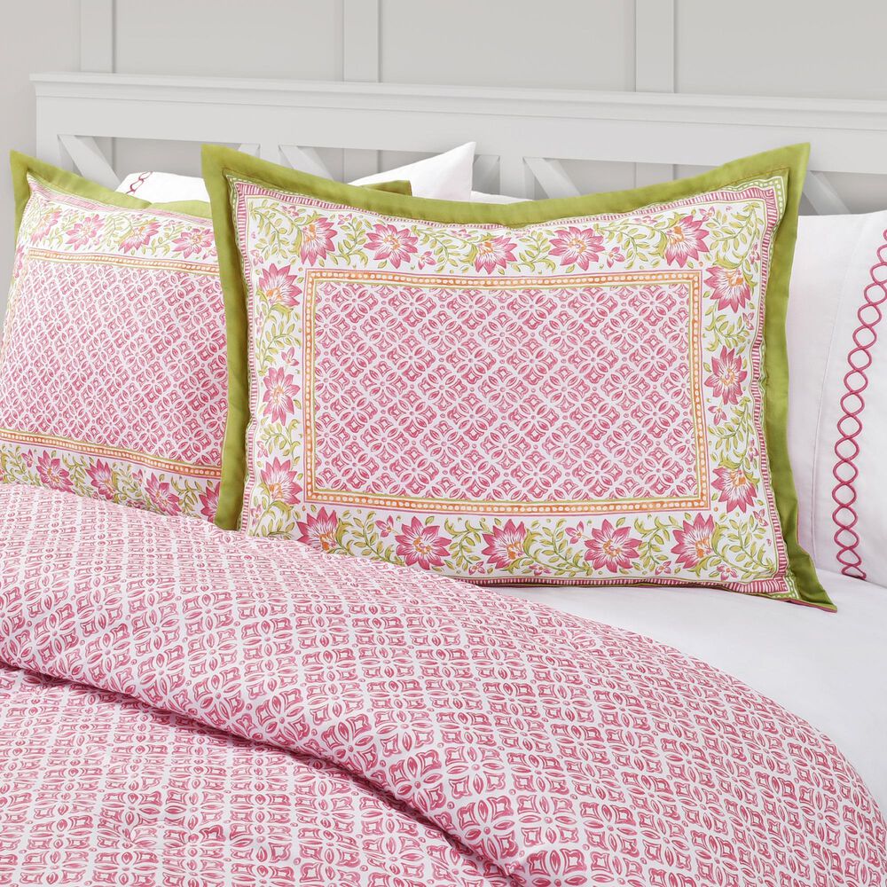 J. Queen New York Shiloh 3-Piece Full/Queen Comforter Set in Pink, Green and Orange, , large
