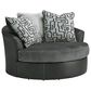 Ashley Brixley Pier Oversized Swivel Accent Chair in Graphite, , large