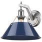 Golden Lighting Orwell PW 1-Light Wall Sconce in Pewter with Navy Blue Shade, , large