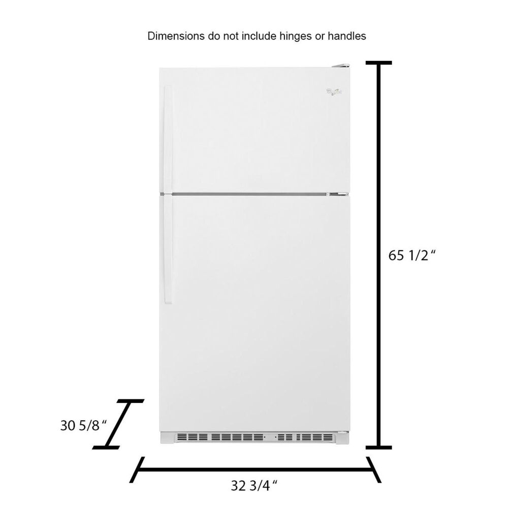 Whirlpool 20.5 Cu. Ft. Top Freezer Refrigerator, , large