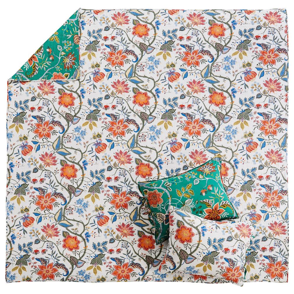 Levtex Carmina 3-Piece King/California King Quilt Set in Off-White, Red, Orange, Blue and Green, , large