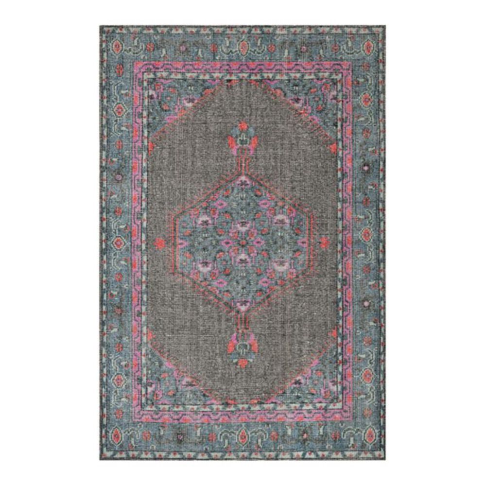 Surya Zahra ZHA-4006 5' x 8' Char/Teal/Pink/Coarl Area Rug, , large