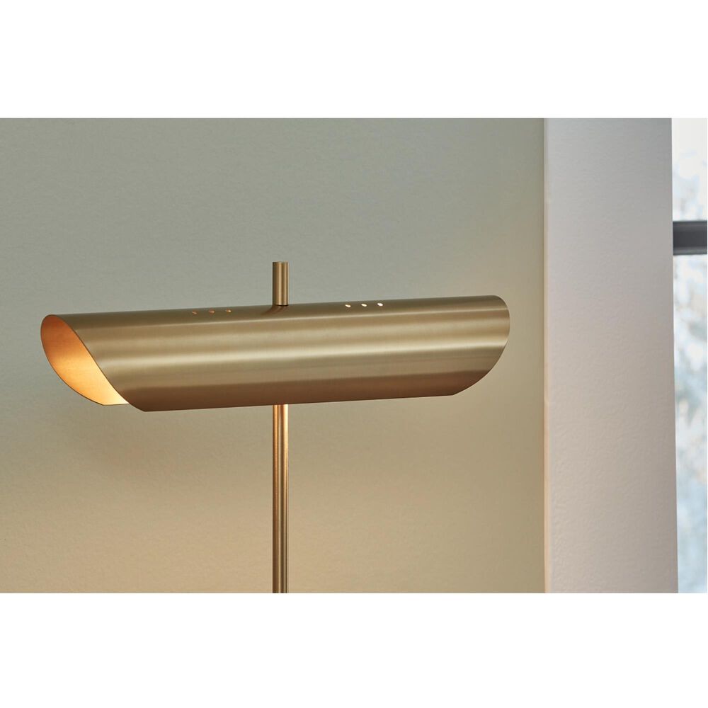 Ashley Rowleigh Metal/Marble Desk Lamp, , large