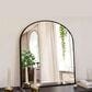 HOMLUX 26" x 38" Arched Mantle Mirror in Black, , large