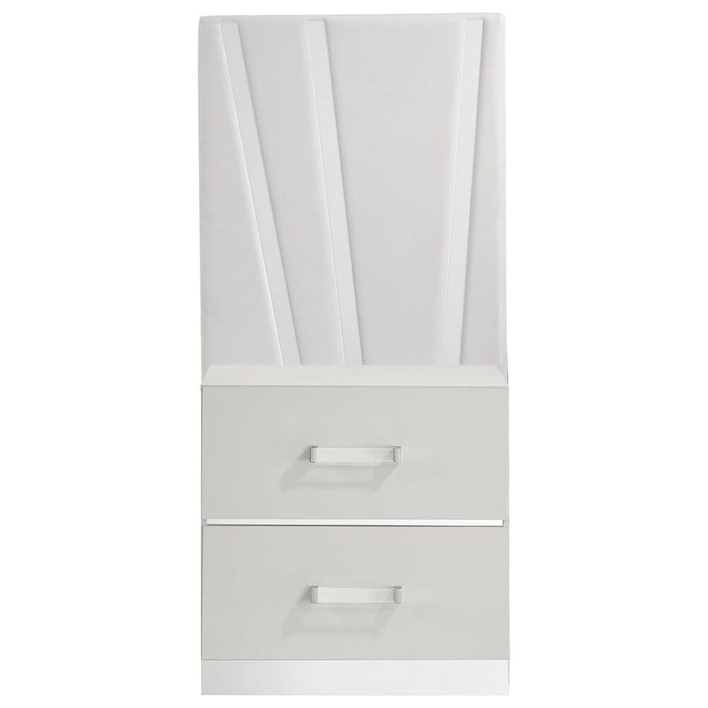 New Heritage Europa 2 Drawer Nightstand with Wall Panel (Set of 2), , large