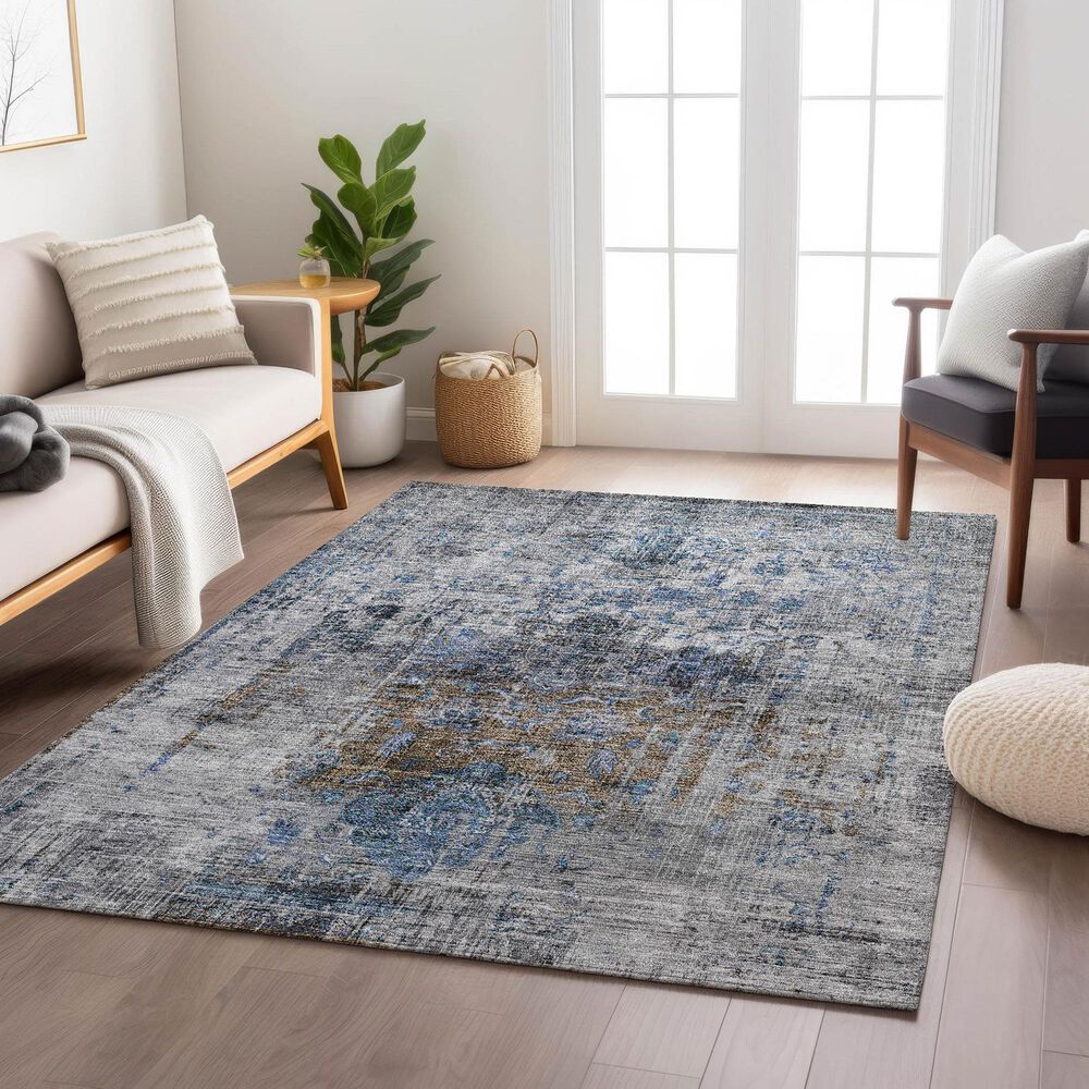 Dalyn Rug Company Karaj KJ2 9&#39; x 12&#39; Blue Indoor/Outdoor Area Rug, , large