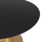 Leisuremod Bristol 40" Round Dining Table with MDF Top in Gold and Black - Table Only, , large