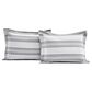 Triangle Home Fashions Farmhouse Yarn Dyed 5-Piece King Comforter Set in Gray and White, , large