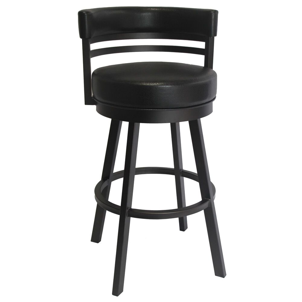 Delaware Dining Ambridge 30" Swivel Barstool in Pebblestone/Black, , large