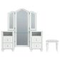 Ashley Kozlani 3-Piece Vanity Cabinet Set with Mirror and Stool in Matte White, , large