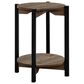 Furniture of America Elovier End Table with Open Shelf in Dark Gray and Black, , large