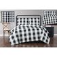 Pem America Truly Soft Everyday 3-Piece Full/Queen Comforter Set in Black and White, , large