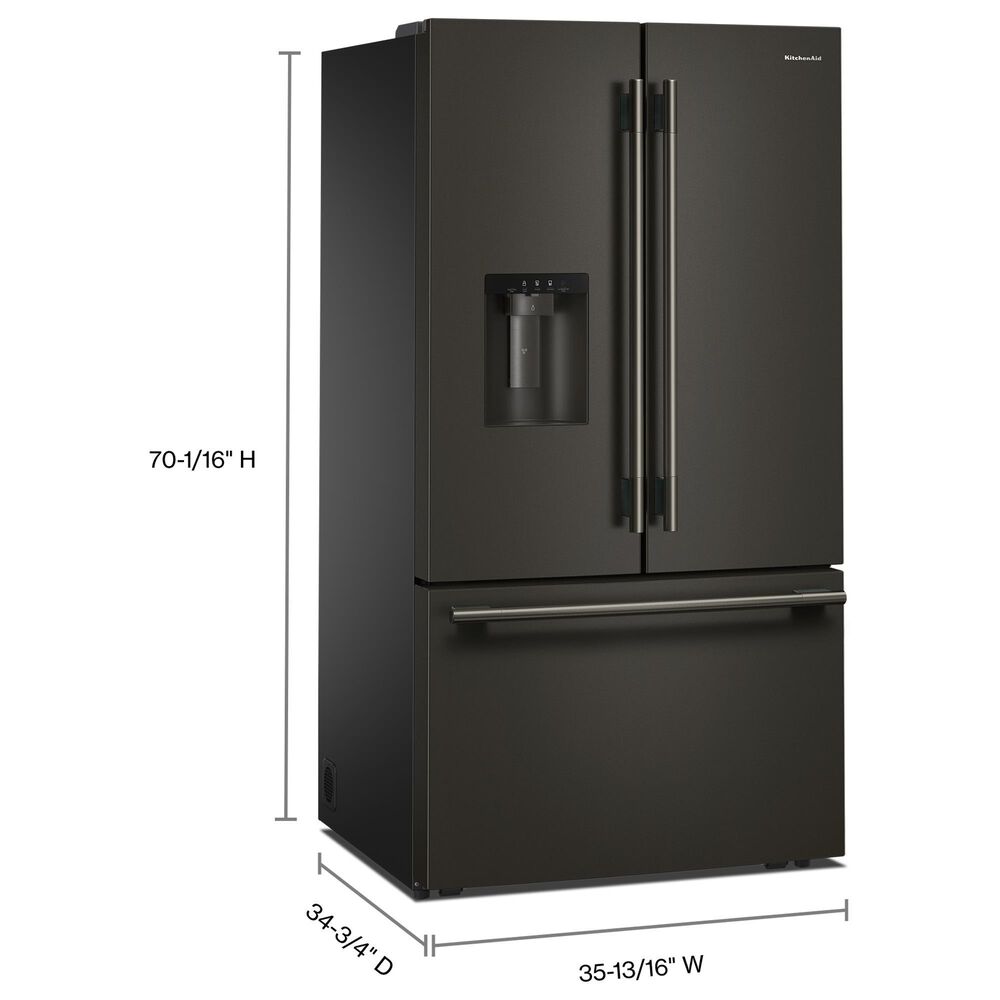 KitchenAid 30.52 Cu. Ft. Standard Depth French Door Refrigerator in Black Ore, , large